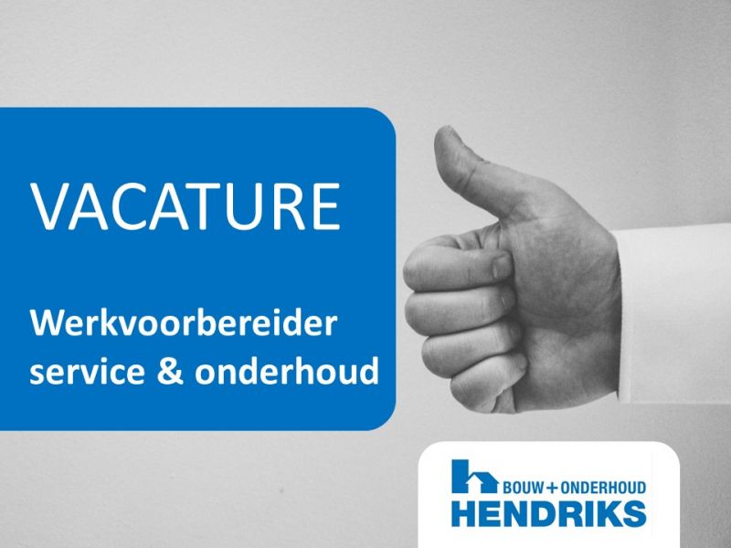 Vacature Werkvoorbereider Service & Onderhoud